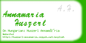 annamaria huszerl business card